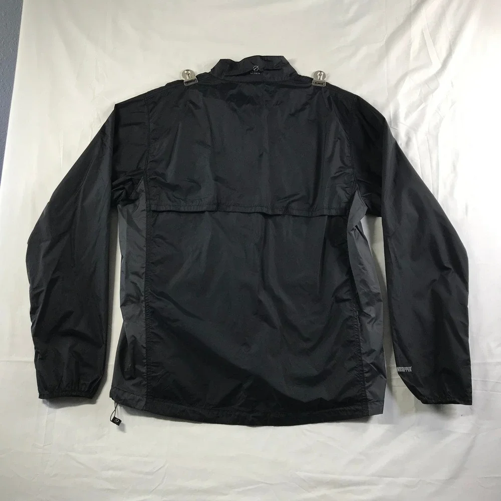 The North Face Mens XL Black Windstopper Full Zip Nylon Ripstop Jacket Venting